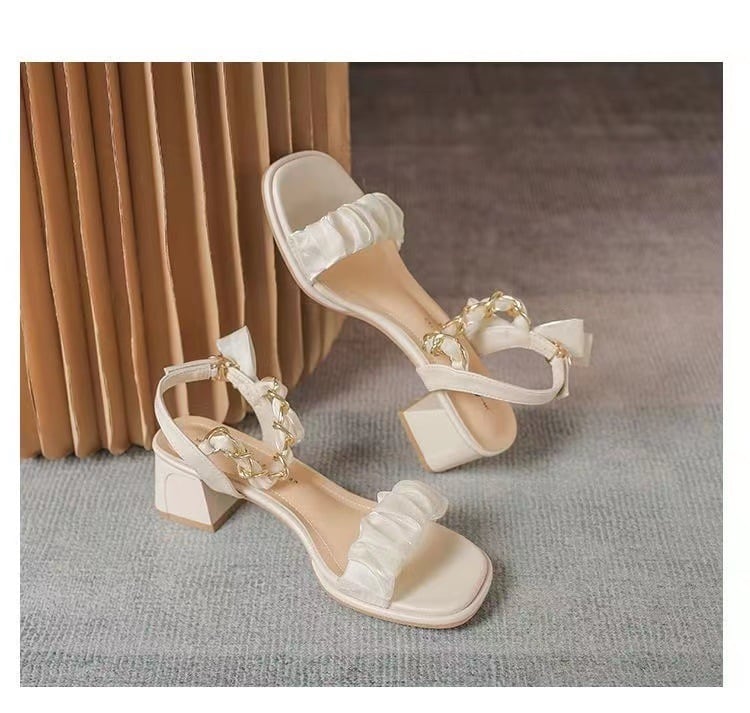 【shoes】リボン付きサンダル　M30234