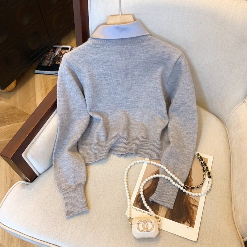 【outer】ドッキングニットカーデ　M29225