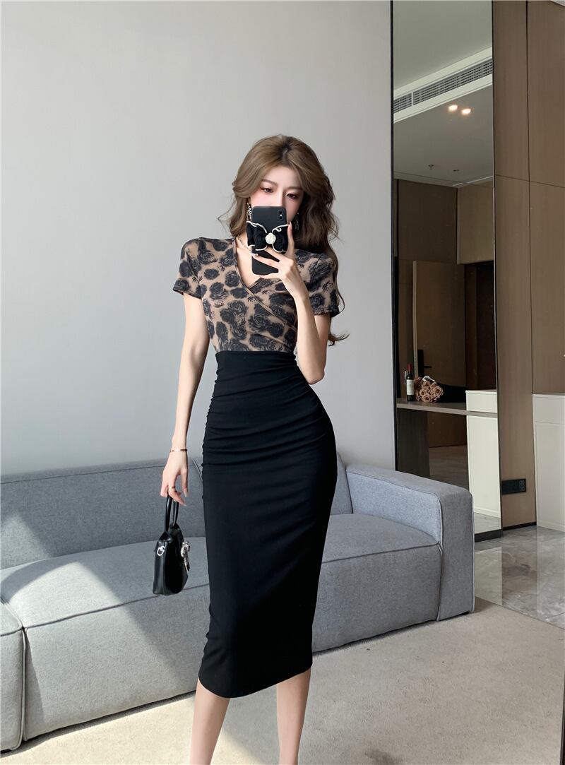 【dress】カラーマッチングワンピース G20174