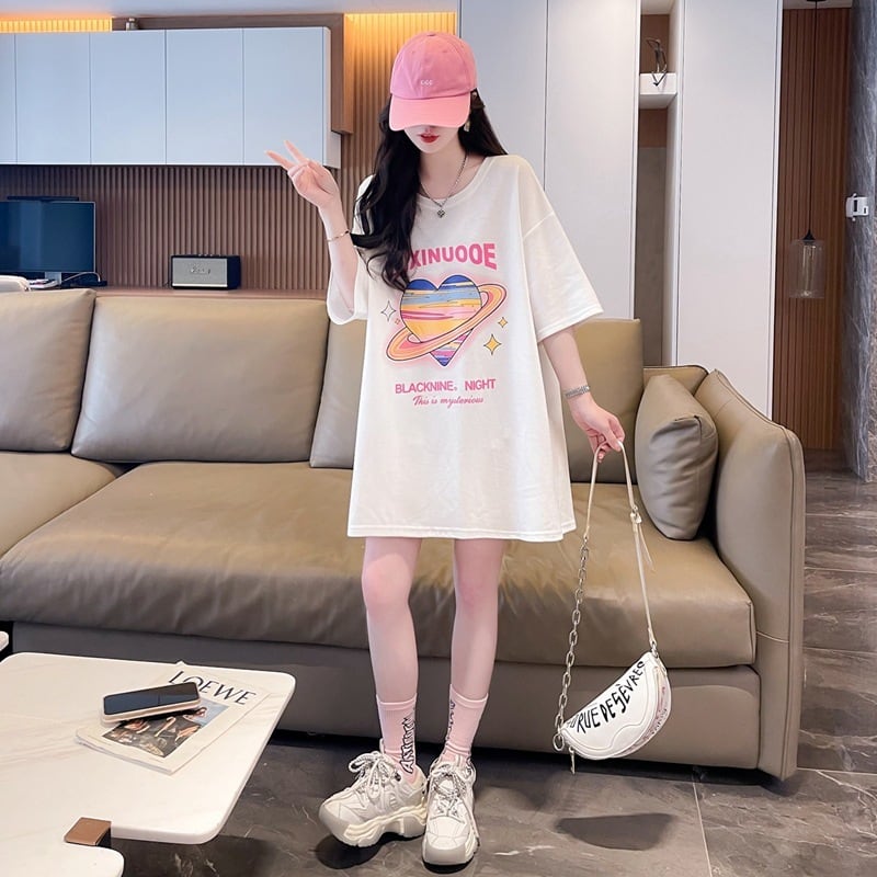 【tops】リボン付きTシャツ　M24349