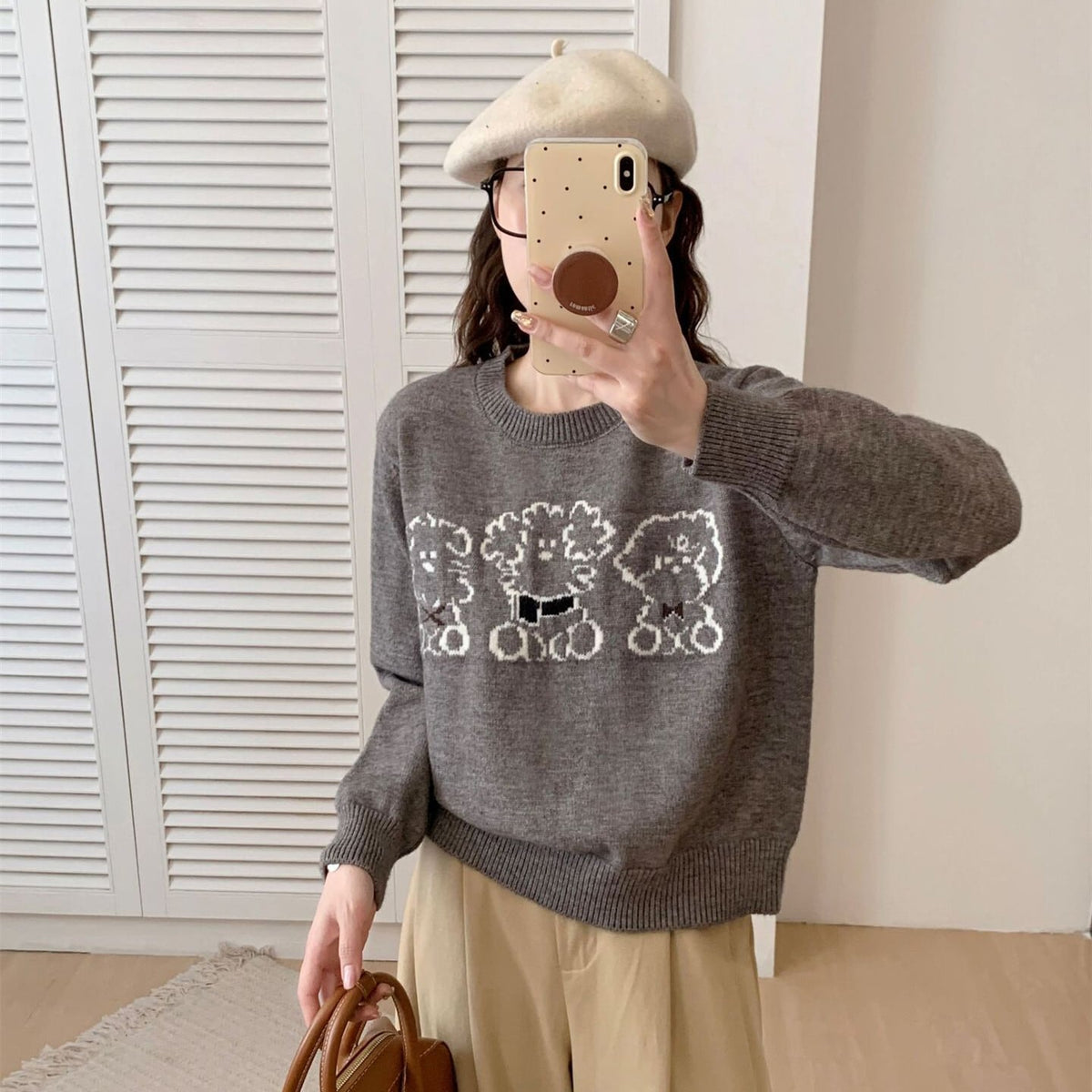 【tops】カートゥーンニットセーター　M27313