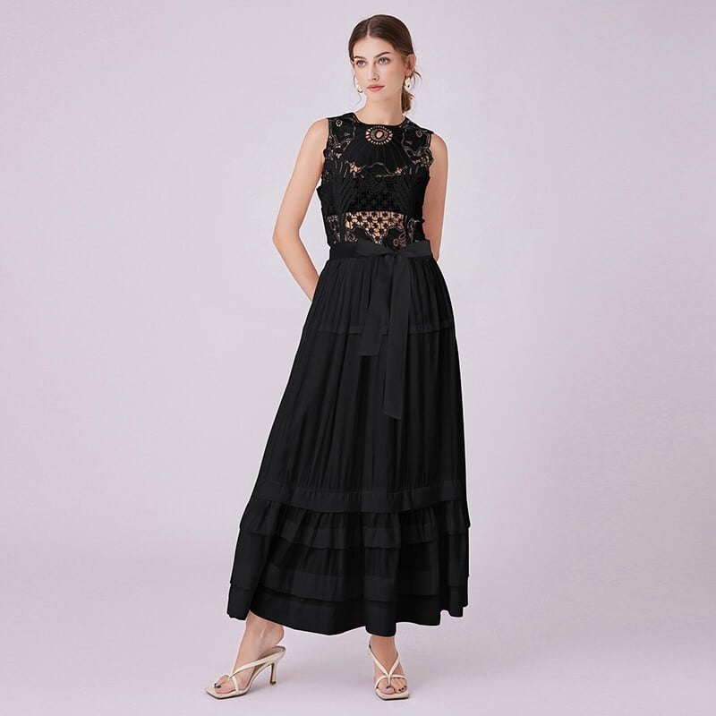 【dress】ノースリーブレースワンピース　M24659