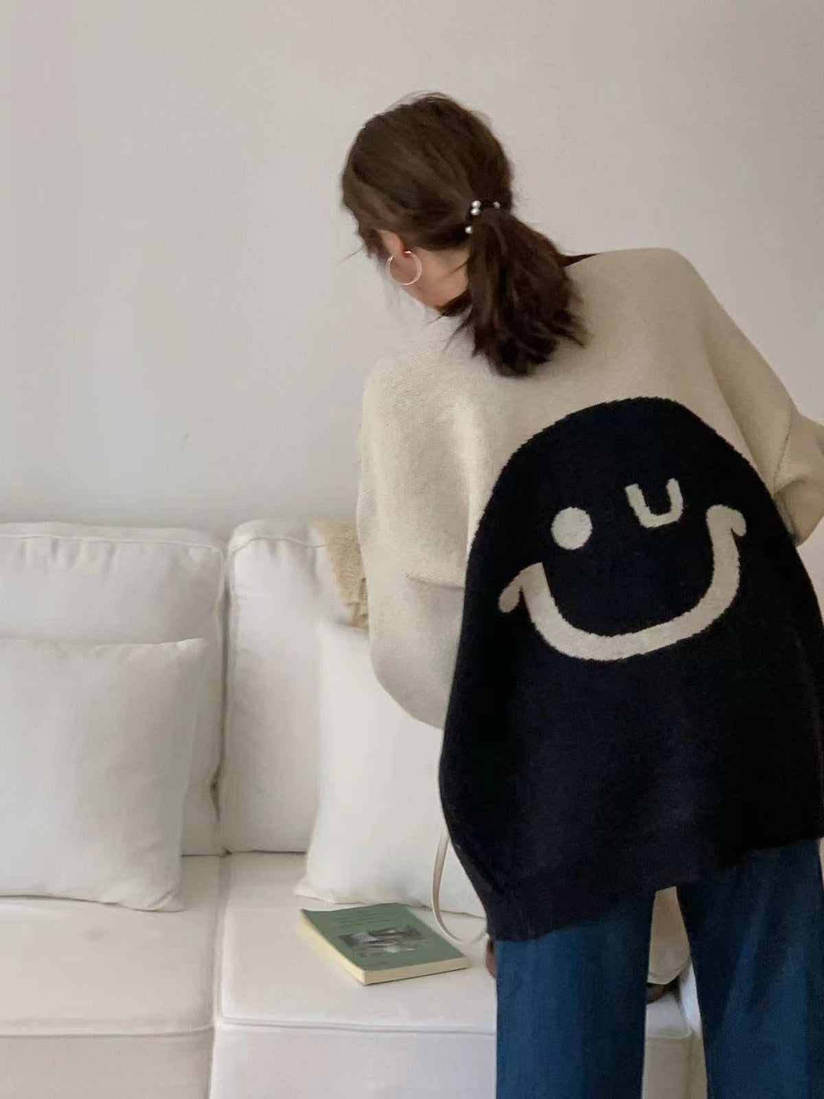 【outer】Vネックニットカーデ　M26299