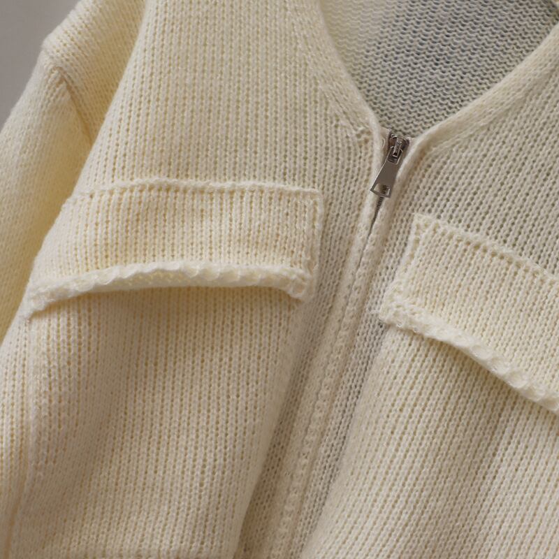 【outer】ファスナーニットカーデ　M28629