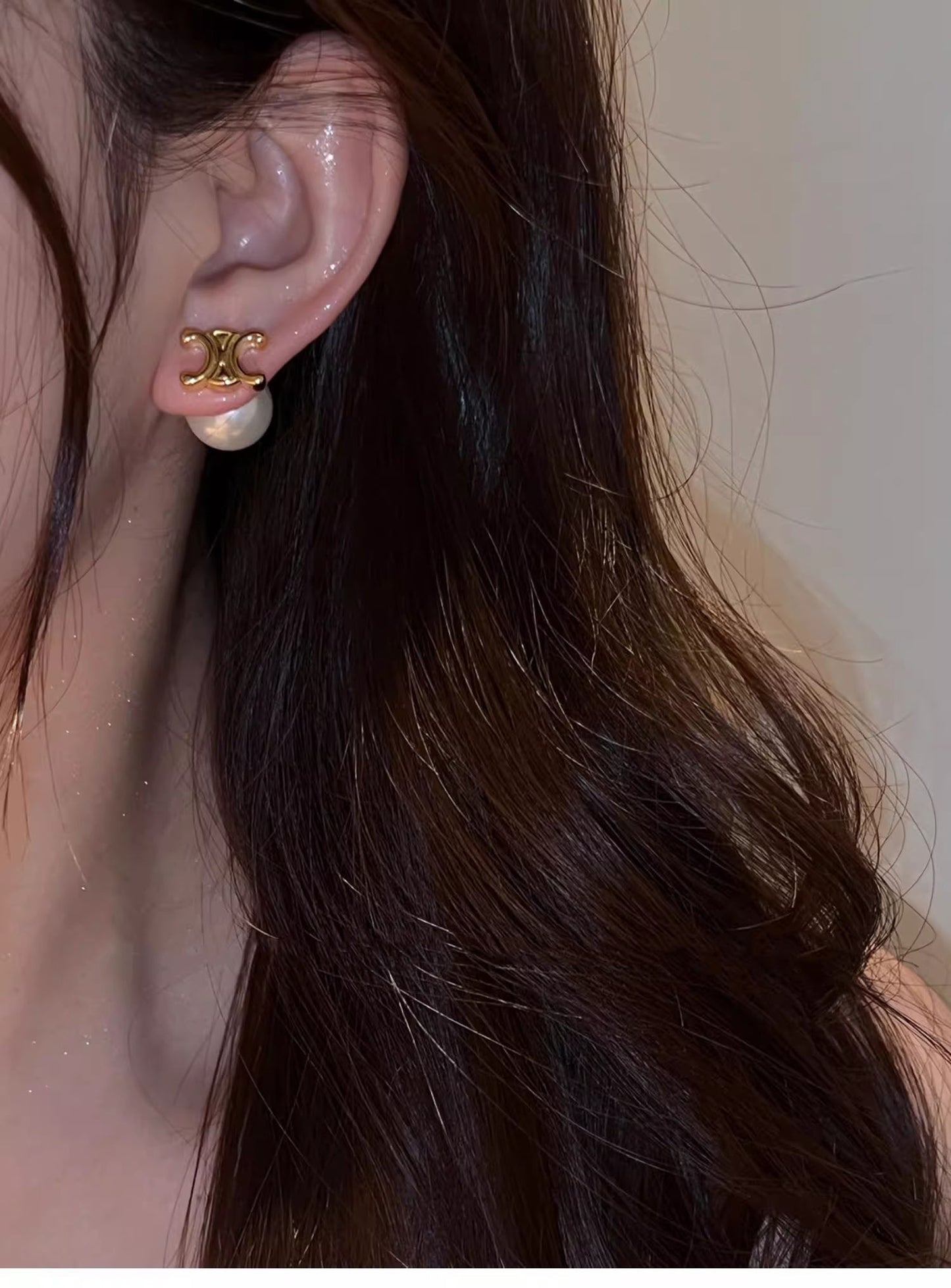 【小物】ビーズ英字柄ピアスアクセサリーG21608