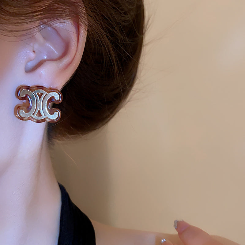 【小物】英字柄ピアスアクセサリーG21612