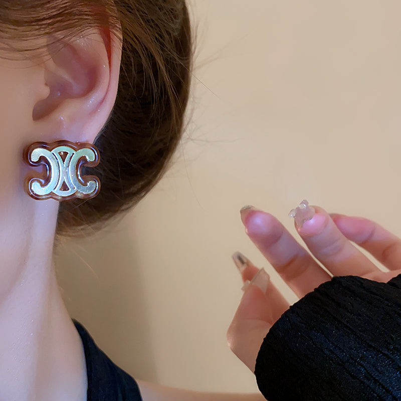 【小物】英字柄ピアスアクセサリーG21612