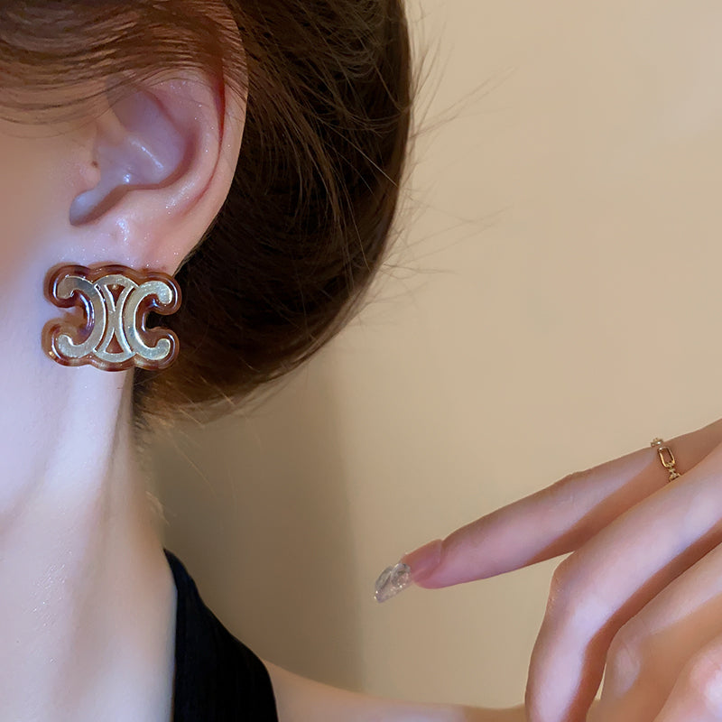 【小物】英字柄ピアスアクセサリーG21612