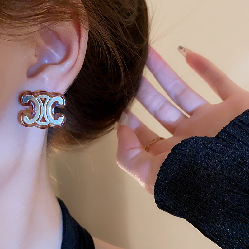 【小物】英字柄ピアスアクセサリーG21612