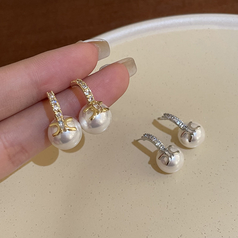 【小物】パール英字柄ピアスアクセサリーG21617