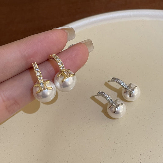 【小物】パール英字柄ピアスアクセサリーG21617