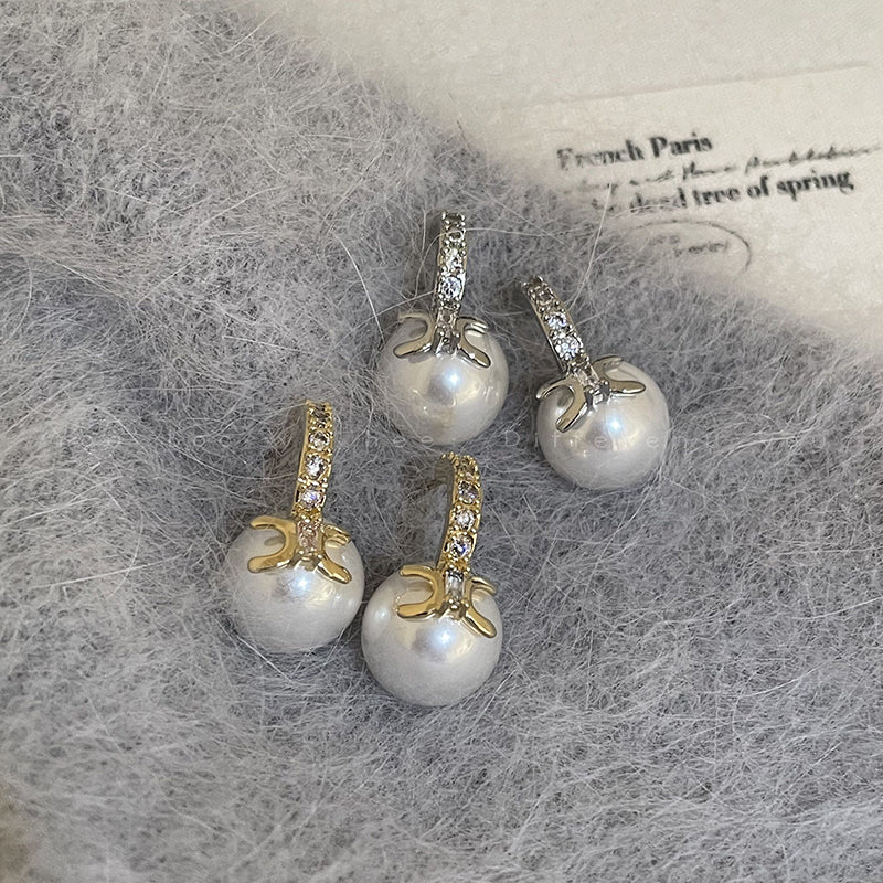 【小物】パール英字柄ピアスアクセサリーG21617