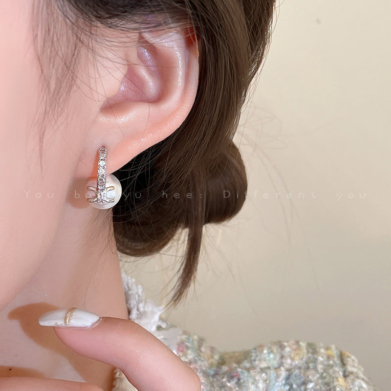 【小物】パール英字柄ピアスアクセサリーG21617