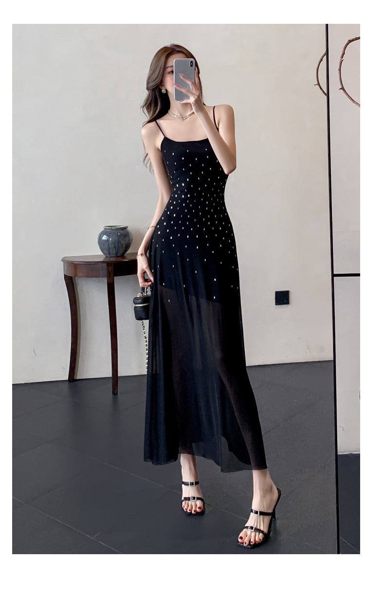 【dress】メッシュマーメイドデートキャミワンピースG21703