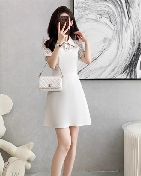 【dress】フランス風AラインレースワンピースG21719