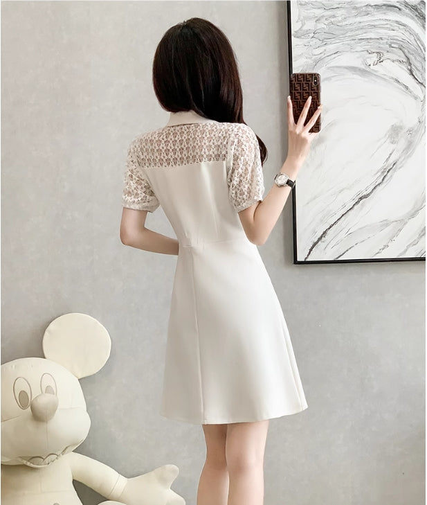 【dress】フランス風AラインレースワンピースG21719