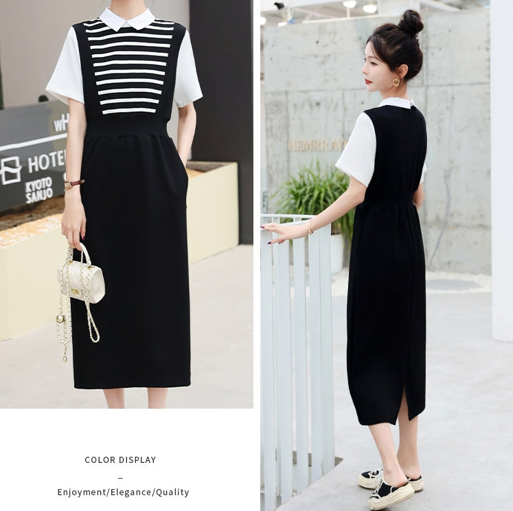 【dress】POLOネックカジュアルワンピースG21733