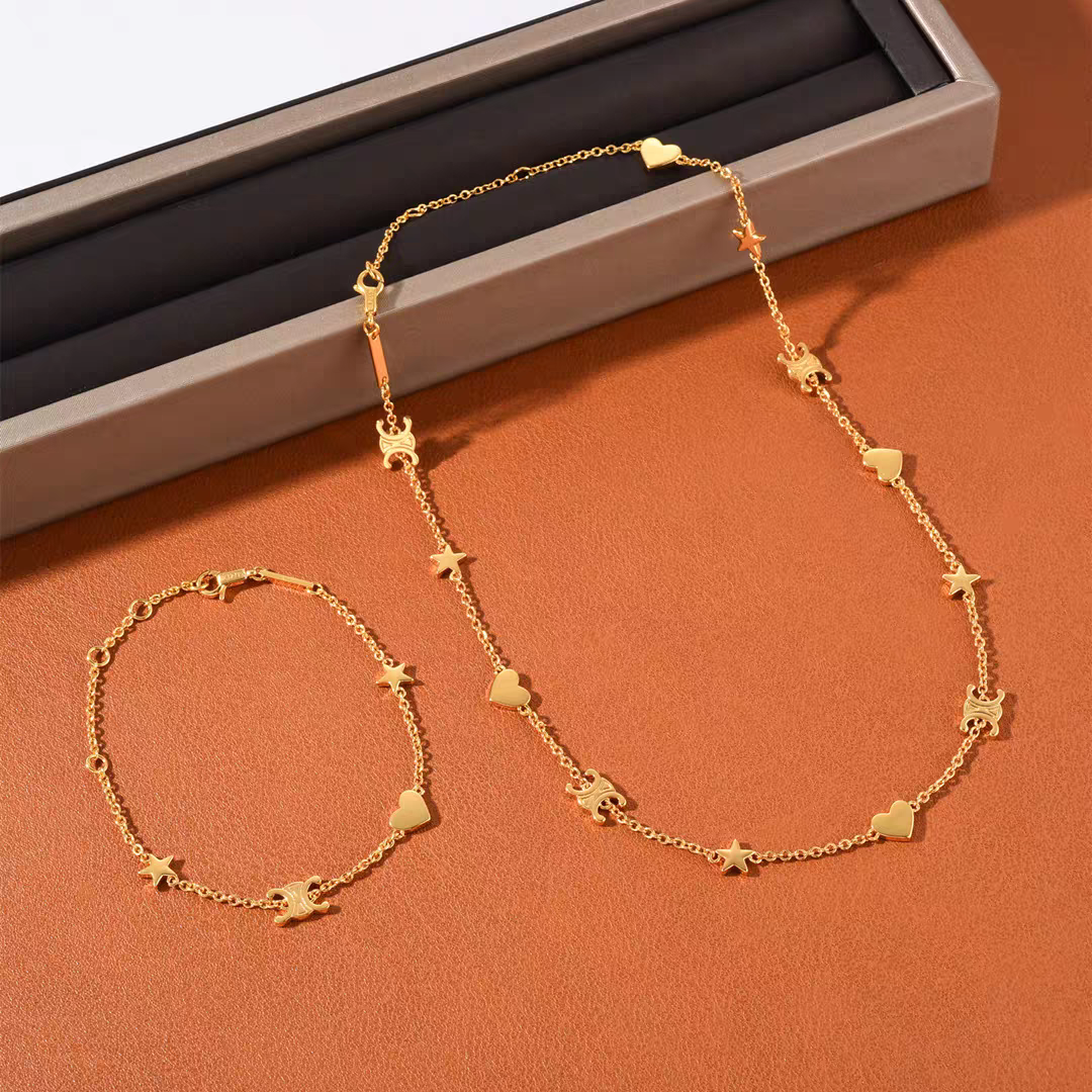 【小物】ブレスレット+ネックレスジュエリーセットG21751