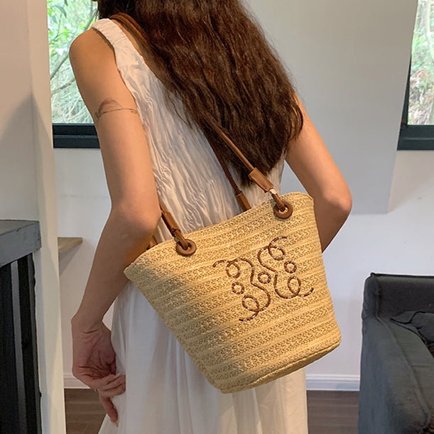 【小物】海旅行カゴバッグG21757