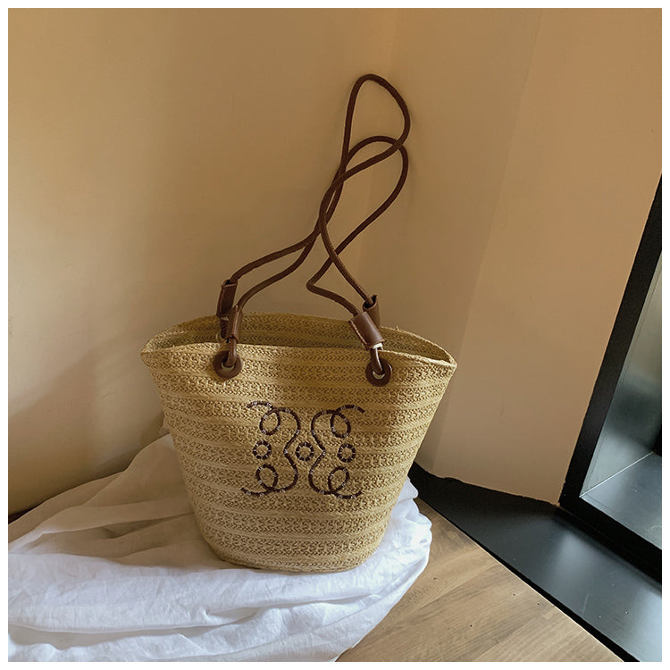 【小物】海旅行カゴバッグG21757