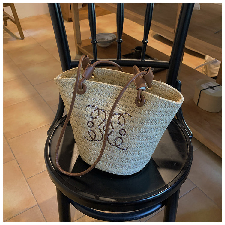 【小物】海旅行カゴバッグG21757