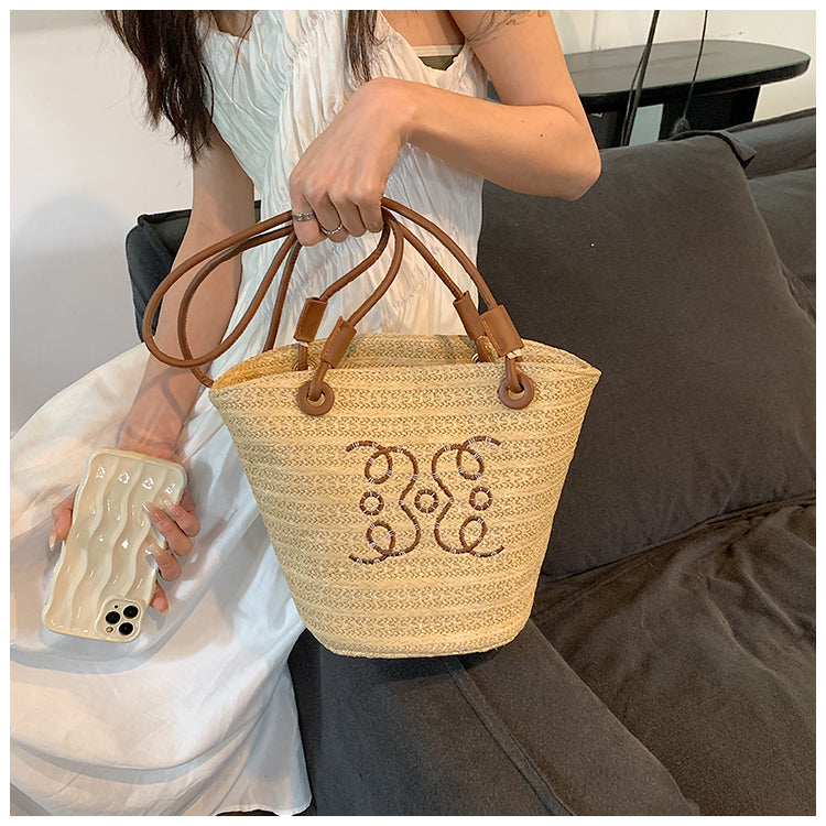 【小物】海旅行カゴバッグG21757