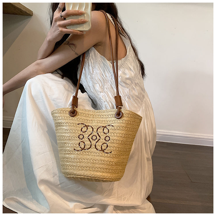 【小物】海旅行カゴバッグG21757