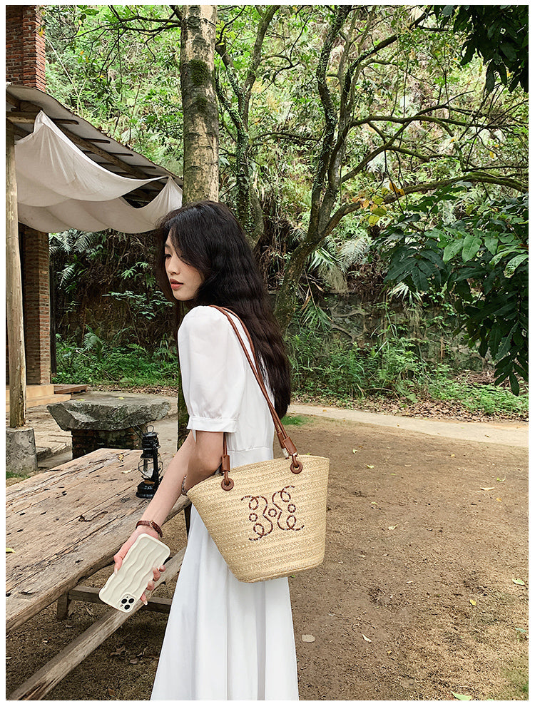 【小物】海旅行カゴバッグG21757