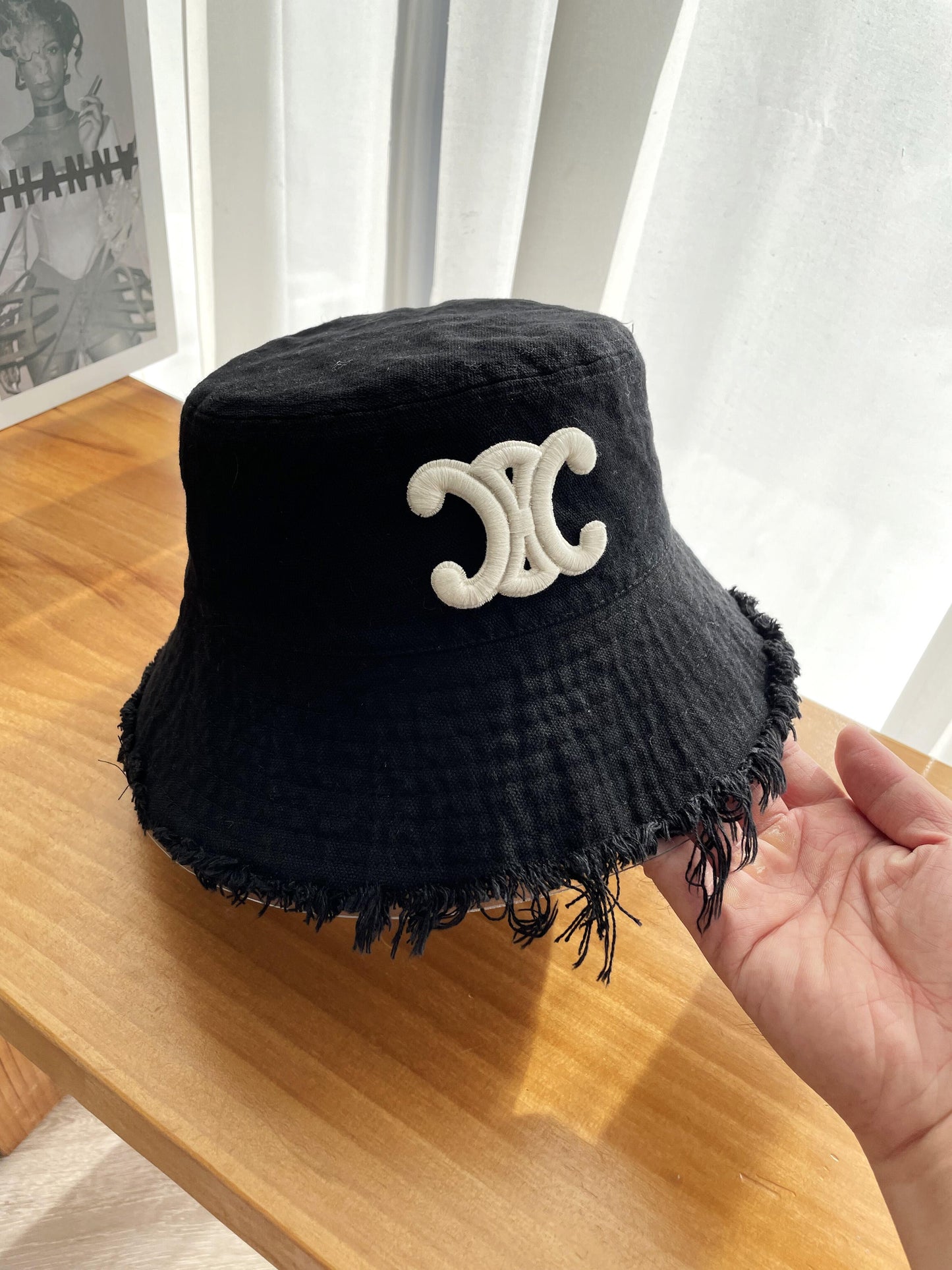 【小物】英字柄小顔効果サファリハットG21759