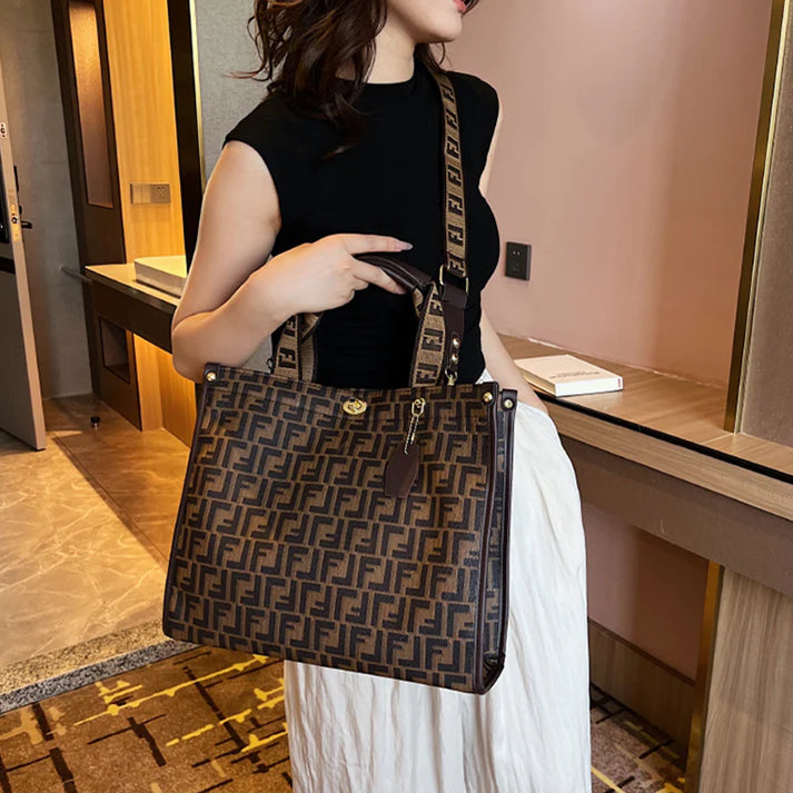 【小物】プリントOL通勤ショルダーバッグG21799