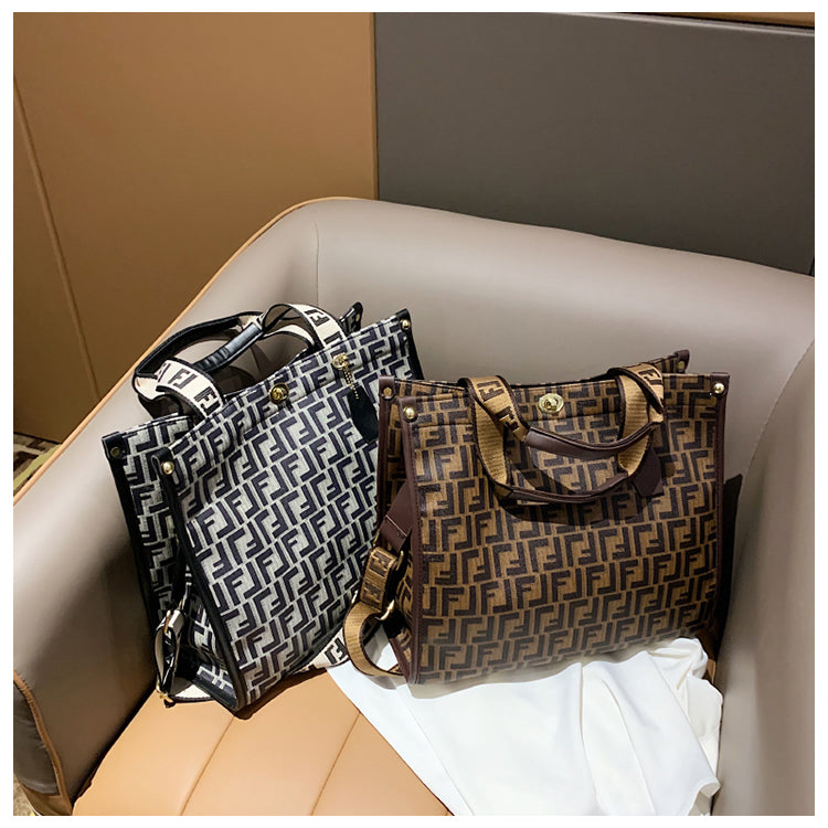 【小物】プリントOL通勤ショルダーバッグG21799