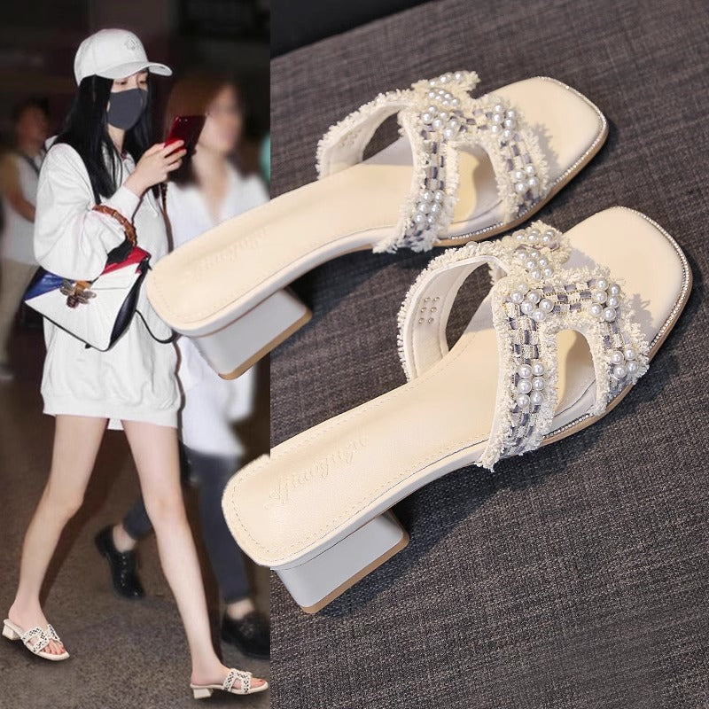 【shoes】ミドルヒールサンダルG21857