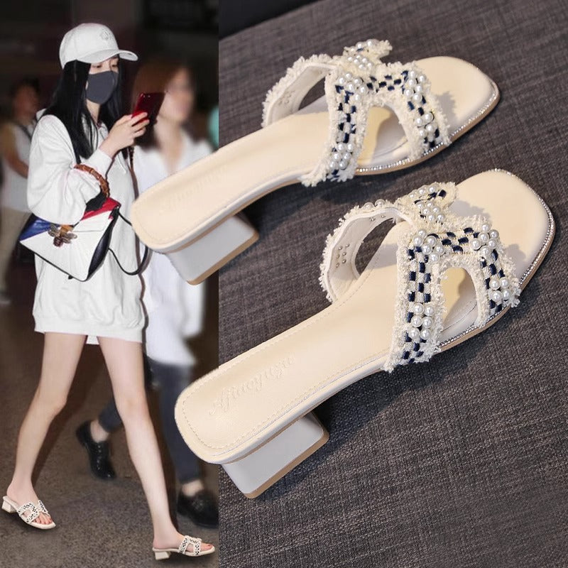 【shoes】ミドルヒールサンダルG21857