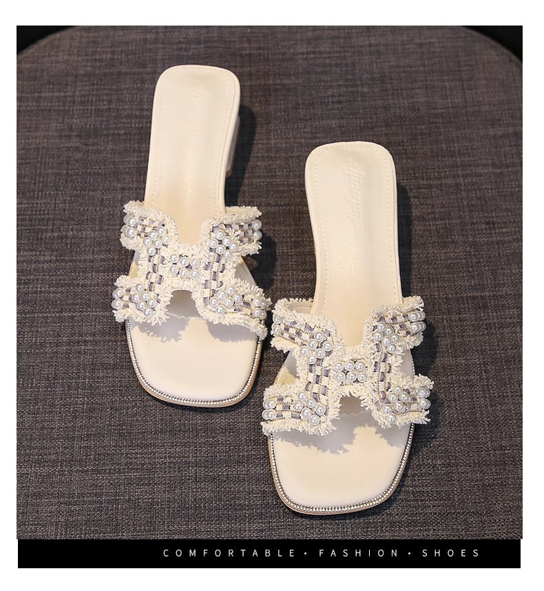 【shoes】ミドルヒールサンダルG21857