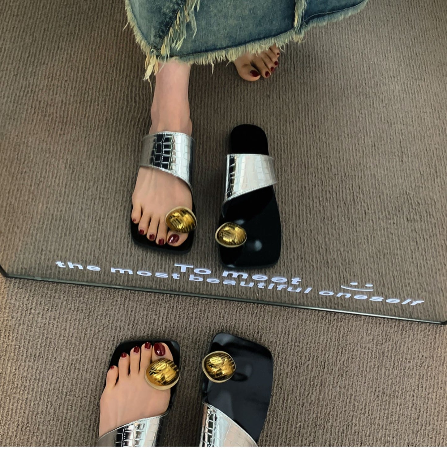 【shoes】3色スクエアトゥサンダルG21870