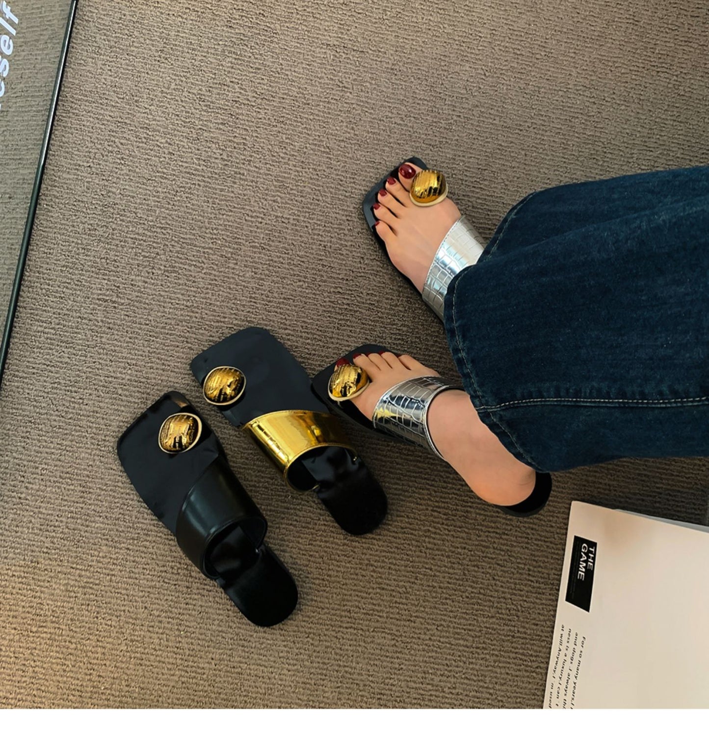 【shoes】3色スクエアトゥサンダルG21870