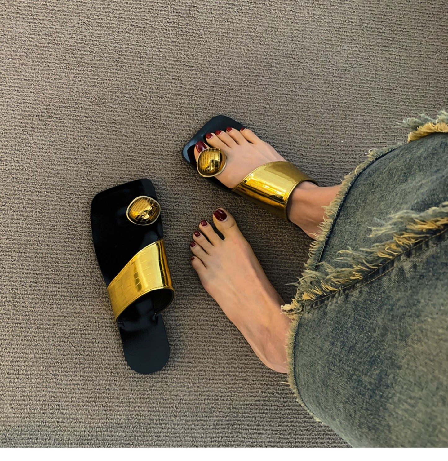 【shoes】3色スクエアトゥサンダルG21870