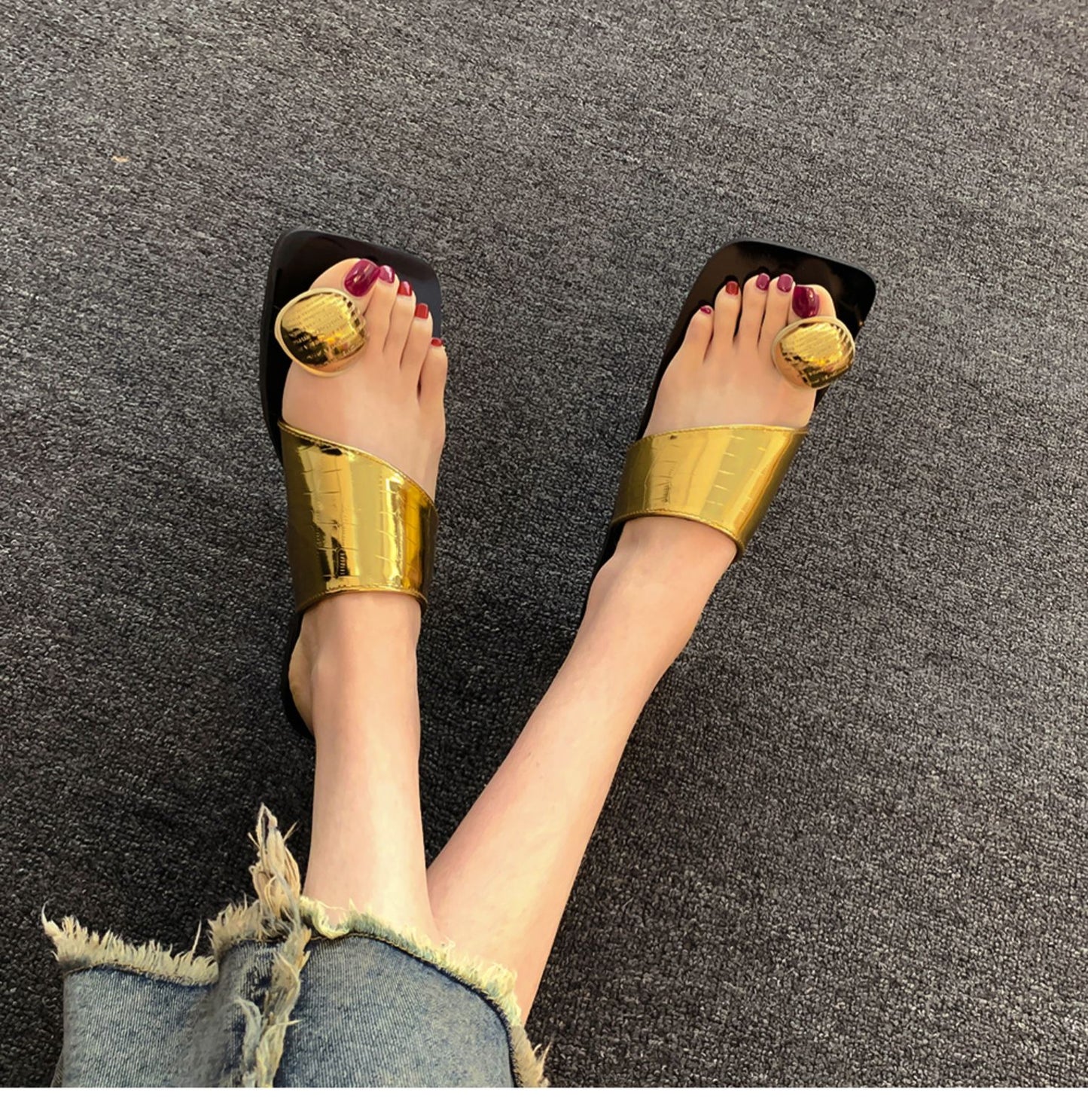 【shoes】3色スクエアトゥサンダルG21870