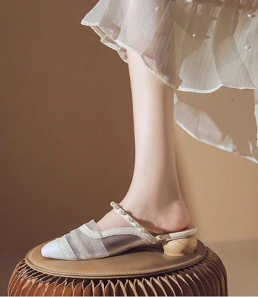 【shoes】2色選択可パールサンダルG21874