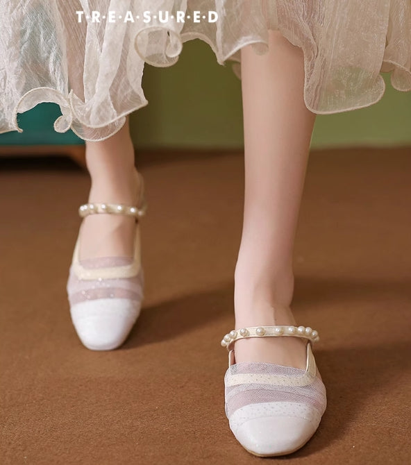 【shoes】2色選択可パールサンダルG21875