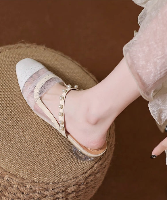 【shoes】2色選択可パールサンダルG21875