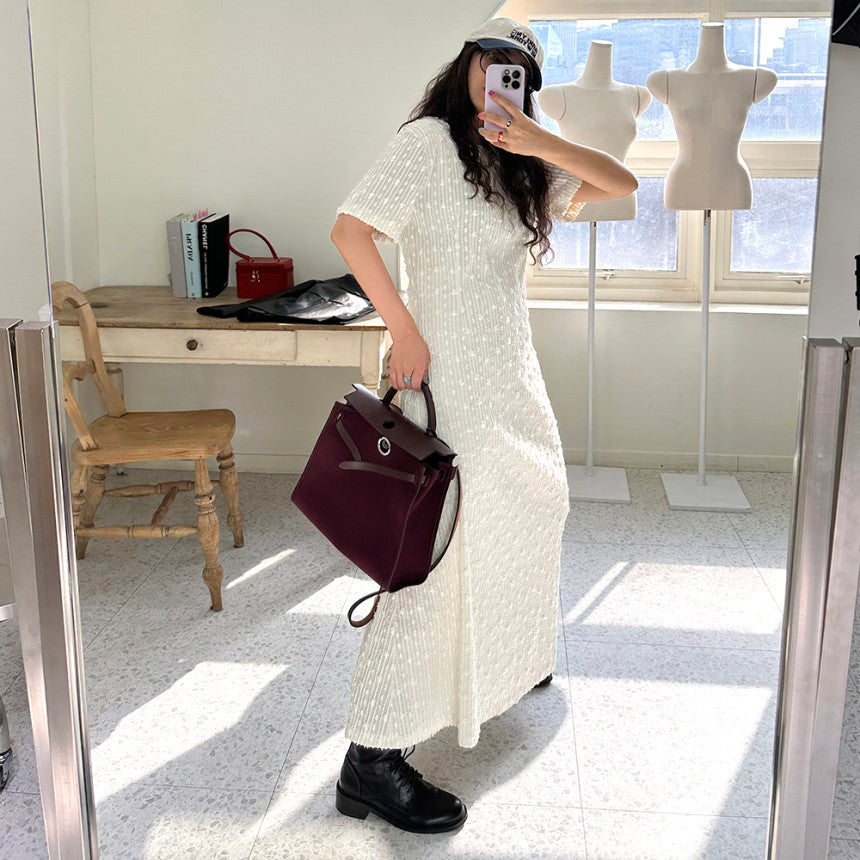 【dress】ラウンドネックデートワンピースG21972