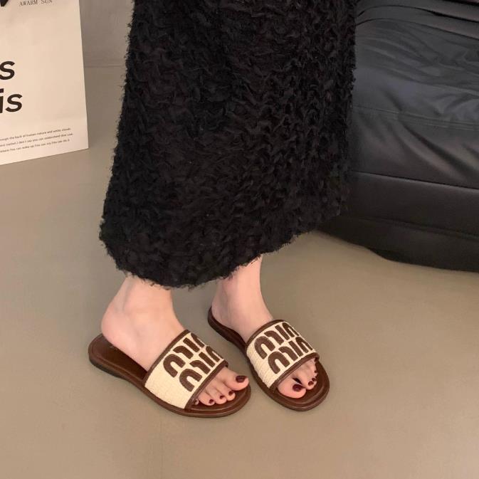 【shoes】3色英字柄履きやすいサンダルF7649