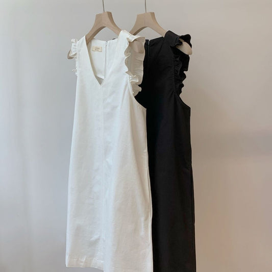 【dress】ノースリーブVネックデートワンピースG22012