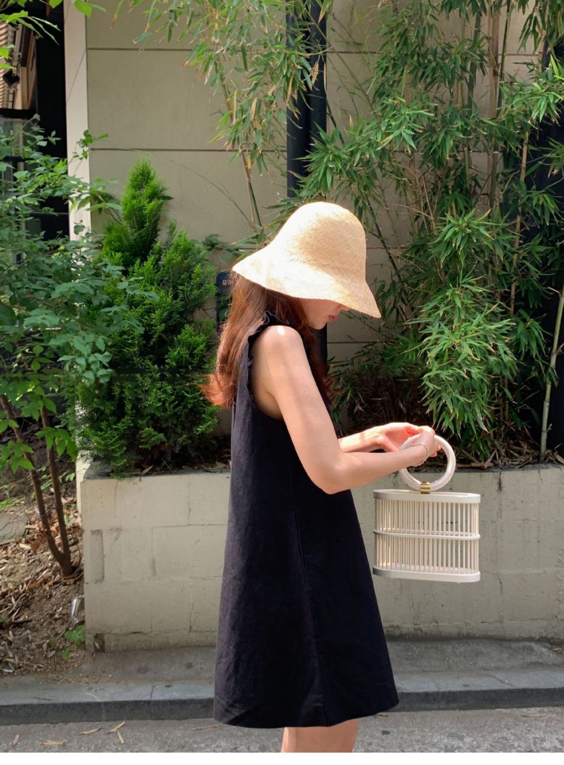 【dress】ノースリーブVネックデートワンピースG22012