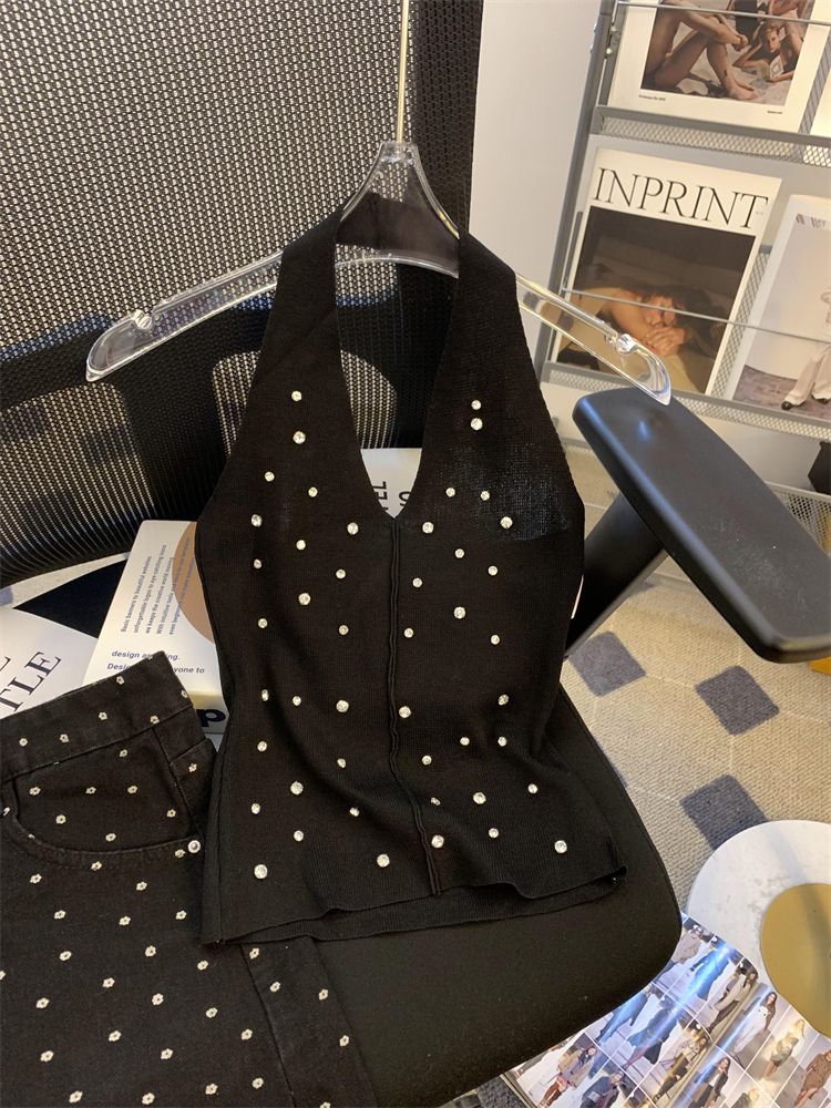 【tops】ダイヤモンドニットタンクトップG22066