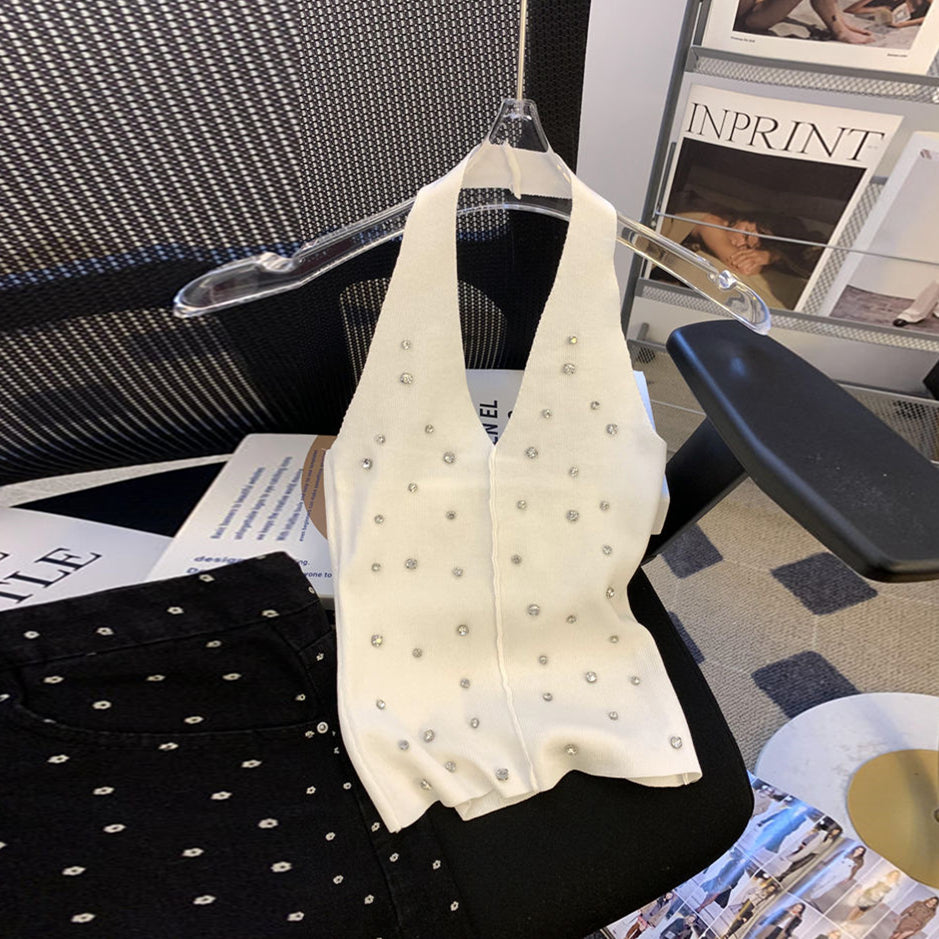 【tops】ダイヤモンドニットタンクトップG22066