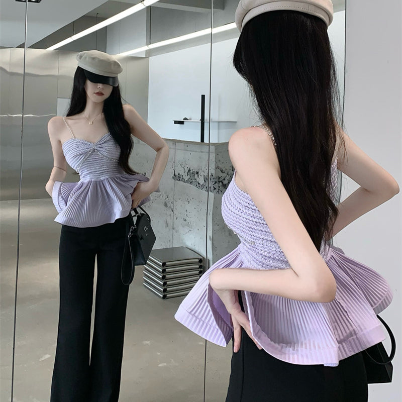 【tops】ペプラムキャミソールG22135