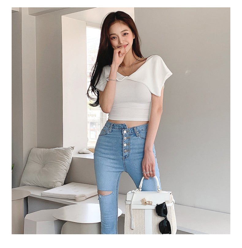 【tops】VネックTシャツG22147