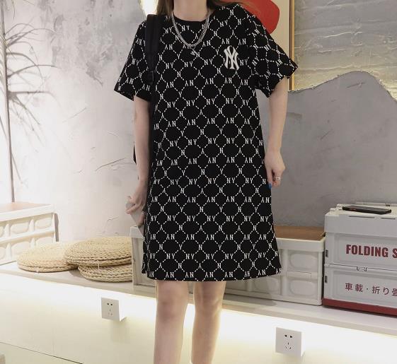 【dress】ラウンドネック半袖ワンピースF7711